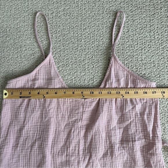 Shinestar pink jumpsuit gauze tie waist Size L - Picture 6 of 11